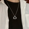 thumbnail image 4 of Baohd Alloy Necklace Hanging Pendent Collar Jewelry Interlocking Ornament Square Trendy Geometric Stacking Goth Necklaces Type 3, 4 of 5