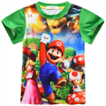 thumbnail image 2 of Super Mario Costume, T-Shirt à Manches Courtes pour Garçons-HAPDEN, 2 of 4