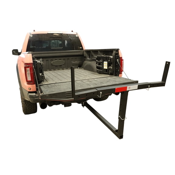 HOUGEET Truck Bed Extender Extension Foldable Rack 2'' Hitch Receiver Pick up 2 in1 Adjustable Hitch Extender Rack Hitch Holder for Truck Bed 800lb