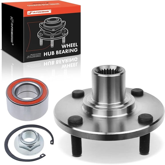 A-Premium Front Wheel Bearings and Hub Assembly Compatible with Ford Focus 2000-2011, w/4-Lug, Replace # 518510