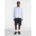 thumbnail image 2 of No Boundaries Boxy Cropped Fit Oxford Shirt with Long Sleeves, Men's XS-5XB, 2 of 6