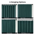 thumbnail image 5 of Focal Green Faux Linen Extra Wide Room Darkening Curtain (1 Panel), Focal Green, 100W X 108L, 5 of 9