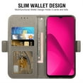 thumbnail image 4 of Compatible with T-Mobile Revvl 7 5G Wallet Phone Case and Tempered Glass Screen Protector Flip Credit Card Holder Stand Mandala Flower Cell Cover for Tmobile Revvl7 T Mobile Revel Tmo Women Gray, 4 of 9