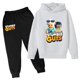 thumbnail image 5 of Sudadera con capucha para niños, abrigo de moda, estampado de viaje de anime para niños y niñas de 3 a 12 años, camiseta y pantalones, conjunto informal con capucha de 2 piezas, 5 of 5