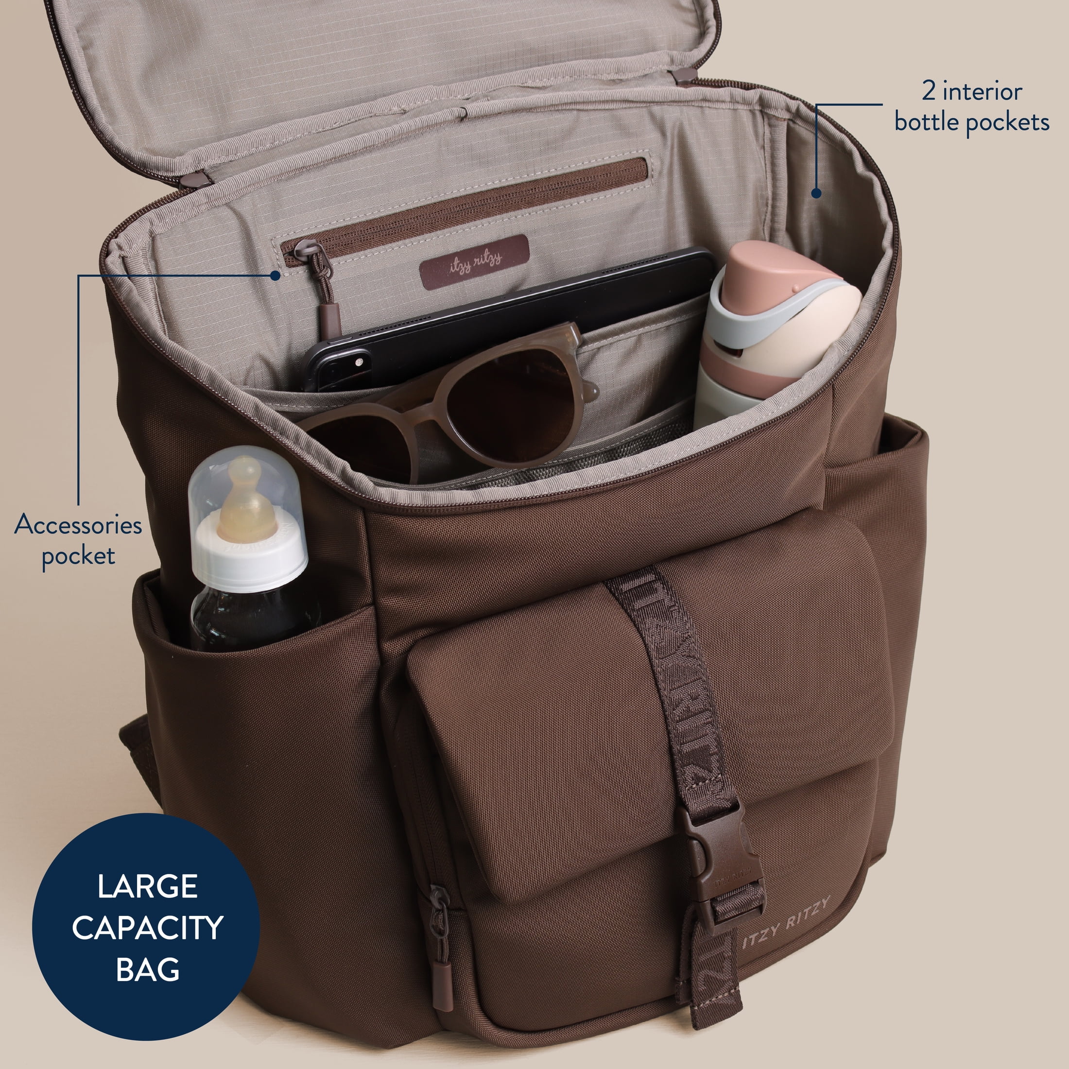 Itzy Ritzy Belong Bucket Backpack™ Mocha