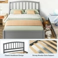 thumbnail image 6 of PAPROOS Bed Frame with Storage, Twin Size Wood Platform Bed with 2 Drawers, Modern Twin Size Bed for Boys Girls Teens Adults, No Box Spring Needed, Gray, 6 of 11