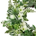 thumbnail image 6 of Northlight Hellebores and Ivy Artificial Spring Floral Wreath, 24-Inch, 6 of 7
