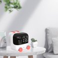 thumbnail image 3 of Reloj despertador para , luz , repetición, control táctil, temperatura para el dormitorio , reloj digital para , niñas, rojo BLESIY Lindo despertador, 3 of 7