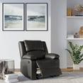 thumbnail image 3 of Relax-A-Lounger Warren Faux Leather Manual Recliner, Java, 3 of 15