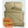 thumbnail image 3 of 600 Thread Count, 100% Giza Egyptian Cotton Bedding Set, 6-PC Sheets Set, 15 Inch Deep Pocket of Fitted Sheet, Soft Sateen Weave Breathable - Taupe, RV-King, 3 of 6