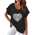 thumbnail image 2 of LSLJS Blouses pour Femmes Col en V Imprimé T- Mode Confortable, Cadeaux pour Femmes, 2 of 5