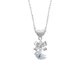 thumbnail image 2 of Delight Jewelry Silvertone Little Bird Initial - H - Silver tone Bow Heart Necklace, 2 of 4