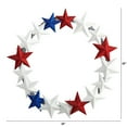 thumbnail image 2 of Nearly Natural 21in. Americana Wreath with Stars Red White and Blue, 2 of 3