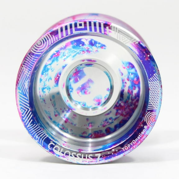 TOP YO Colossus 7 Yo-Yo - Seventh Generation - 7003 AL YoYo (Comet Silver Pink Blue)