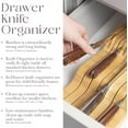 thumbnail image 2 of 100% Pure Bamboo in Drawer Knife Block | 16 Knife Slots Knife Drawer Organizer | Store Knives Safely with The Blades Down | Storage Solution for Your Kitchen | Knife Organizer Drawer Insert, 2 of 7