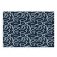 thumbnail image 1 of Navy Cutting Board, Under the Sea Atlantic Ocean Inspired Tangled Boat Ship Marine Ropes Image, Decorative Tempered Glass Cutting and Serving Board, Small Size, Navy Blue and White, by Ambesonne, 1 of 1
