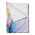 thumbnail image 2 of Fish Soft Flannel Fleece Throw Blanket, Watercolor Fauna Paint Grunge Vivid Brushstrokes and Splashes Nautical Concept, Cozy Plush for Indoor and Outdoor Use, 50" x 60", Multicolor, by Ambesonne, 2 of 5