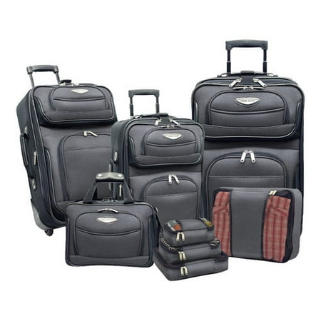 travel select amsterdam expandable rolling upright luggage, gray, 8-piece set (b003sn5vr8)