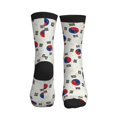 thumbnail image 2 of Men's South Korean Flag Novelty Athletic Socks Women's Digital Printing Funky Patterned Crew Socks, 2 of 7