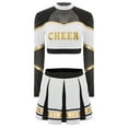 thumbnail image 3 of iiniim Costume de Cheerleading pour Femmes, Uniforme de Cheerleading 2 Pcs, Robe Crop Top avec Jupe Plissée Mini Blanche TG, 3 of 5