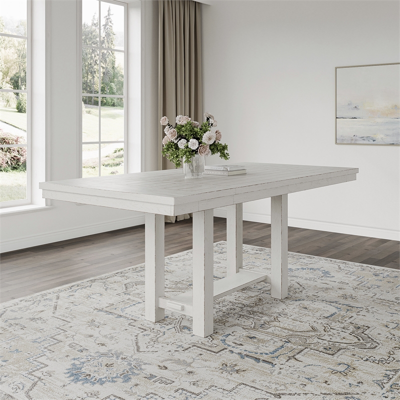 Ashley Furniture Robbinsdale Antique White Counter Height Dining Extension Table