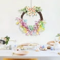thumbnail image 5 of Easter Artificial Wreath Adorned with Colorful Eggs 3D Bunnies & Fancy Ribbons, Spring Party Festive Wreath, Door Hanging Ornament for Easter Holiday Home Indoor Outdoor Decor, 5 of 6