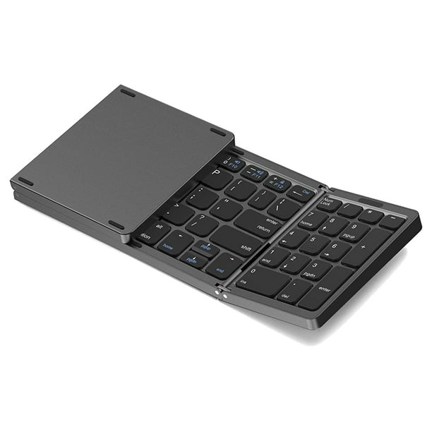 Foldable Bluetooth Keyboard, USB Rechargeable Wireless Keyboard for IOS