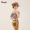 thumbnail image 6 of Wrangler Western Shoulder Bag for Women Vintage Cowgirl Crossbody Purse with Fringe, Dark Brown, 6 of 7