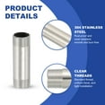 thumbnail image 4 of 304 Stainless Steel Pipe Fitting, 3/4" BSP Male x 3/4" BSP Male Threaded 3" Length Nipple Cast Pipe, 4 of 6