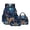 Blue-Cat Stars Planet, variant on Kuiaobaty Astronaut Print Backpack and Lunch Bag Set for Boys Moon Stars Print Backpack Pencil Case with Bottle Holder Roomy Casual School Bag with Lunch Box for Travel Camping Picnic