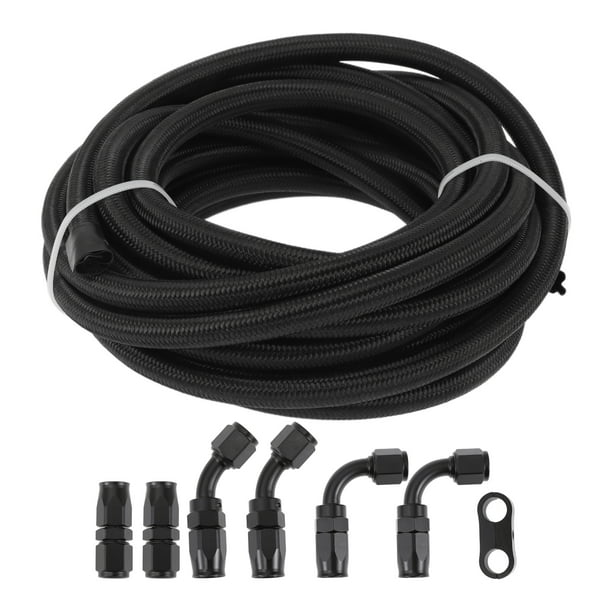 Kit de línea de combustible AN-4 de Unique Bargains, manguera de vacío de 20 pies, adaptador de manguera de combustible