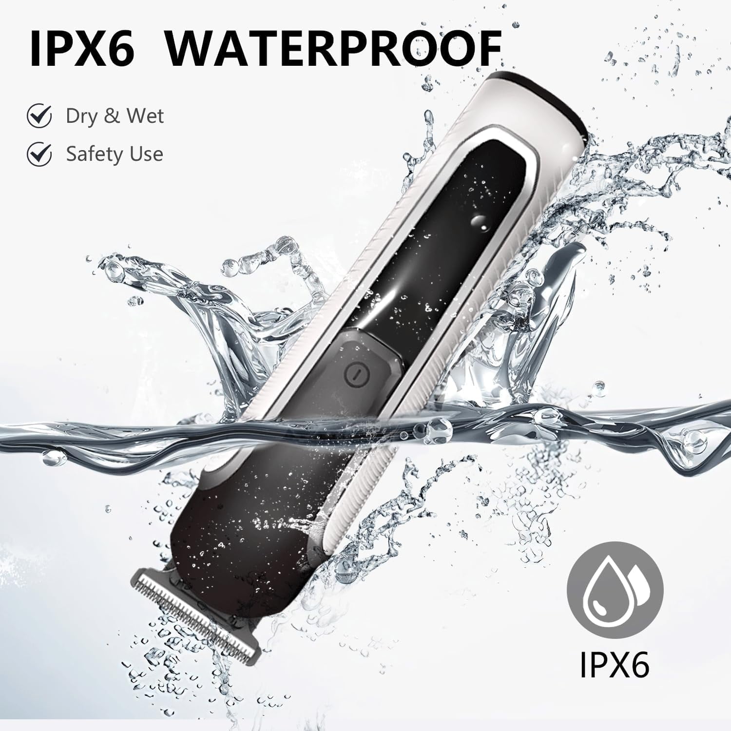 YOOVEE Men's All-in-One Grooming Kit, Beard Trimmer, Hair Clippers, Nose & Ear Razor, Detail Trimmer, IPX6 Waterproof Cordless Clipper with 4 Limit Combs
