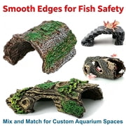 Terrarium Decor Reptile Hide Reptile Hides and Caves Aquarium Tank Accessories Decorations, Shade A