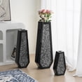 thumbnail image 6 of SHYFOY 24" Black Floor Vase Crushed Diamond Tall Vases Decorative Flower Vase for Office Home Decor, 6 of 9