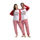 thumbnail image 1 of Pijama a juego de manga larga para hombre y mujer, conjunto de ropa de Navidad, traje de casa con rayas verdes y Rojas, 1 of 4