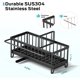 thumbnail image 5 of Organizador Multifuncional para Fregadero de Cocina, Porta Esponjas con Bandeja de Drenaje Automático, Perchero para Paños de Cocina, Acero Inoxidable Negro Resistente a la Corrosión,Negro, 5 of 7