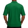 thumbnail image 4 of Polo Shirts for Men Short Sleeve Collared Golf Shirt Work Performance Athletic Polos with Pocket Dark Green 3XL, 4 of 7