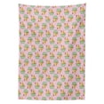 thumbnail image 2 of Cupcake Tablecloth, Whipped Cream and Cherry on Top Pastel Colored Pastry Delicious Restaurant, Rectangle Satin Table Cover Accent for Dining Room and Kitchen, 52" X 70", Multicolor, by Ambesonne, 2 of 2