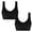 Black, variant on CFLVAEK 2 Pack Plus Size Sports Bras for Women Seamless High Impact Sports Bra Comfy Full Figure Wireless Workout Bras L