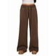 thumbnail image 2 of Pantalones Deportivos de Pierna para Mujer, Holgados, con Cordón, de Cintura Alta y Bolsillos Café L, 2 of 9