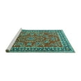 thumbnail image 2 of Ahgly Company Machine Washable Indoor Rectangle Persian Turquoise Blue Traditional Area Rugs, 4' x 6', 2 of 4