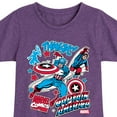 thumbnail image 3 of Marvel Captain America - Stickers - Toddler and Youth Girls Fitted Short Sleeve Graphic T-shirt, 3 of 5