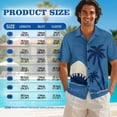 thumbnail image 5 of Psesaysky Shark Blue Palm Mini Dress for Women Sleeveless Flowy Sundress with Pockets or Mens Shirts Buttons Aloha Top Hawaiian Couples Luau Outfit Plus Size His and Her Clothes, 5 of 7