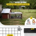 thumbnail image 4 of VEVOR Fence Hardware Cloth, 24"x100' Welded Wire Fence, Vinyl Coated Chicken Rabbit Mesh 1"x1" 16 Gauge, 4 of 9