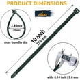 thumbnail image 5 of ALBO 10 Inch Green UV Resistant Zip Ties 100 Pack for Indoor & Outdoor Use, 5 of 5