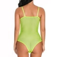 thumbnail image 2 of Conjunto de ropa interior sexy, mono de tela con pantalla de encaje, lencería sexy encantadora para mujeres adultas, verde fluorescente, M Guardurnaity XX000038-10, 2 of 7