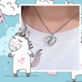 thumbnail image 3 of Collar de unicornio para mujeres y niñas, collar con colgante de corazón de piedra CZ con mensaje "You Are Magical", joyería para fiesta de cumpleaños de Navidad, regalo para hija y abuela, 3 of 4