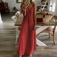 thumbnail image 2 of Ichuanyi Woman Dress Women's Casual Sleeveless Camisole V-neck Print Maxi Tank Long Dress, 2 of 4