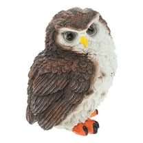 KALLORY Brown Ceramic Owl Statue for Decor Perfect Gift and Tabletop Decoration