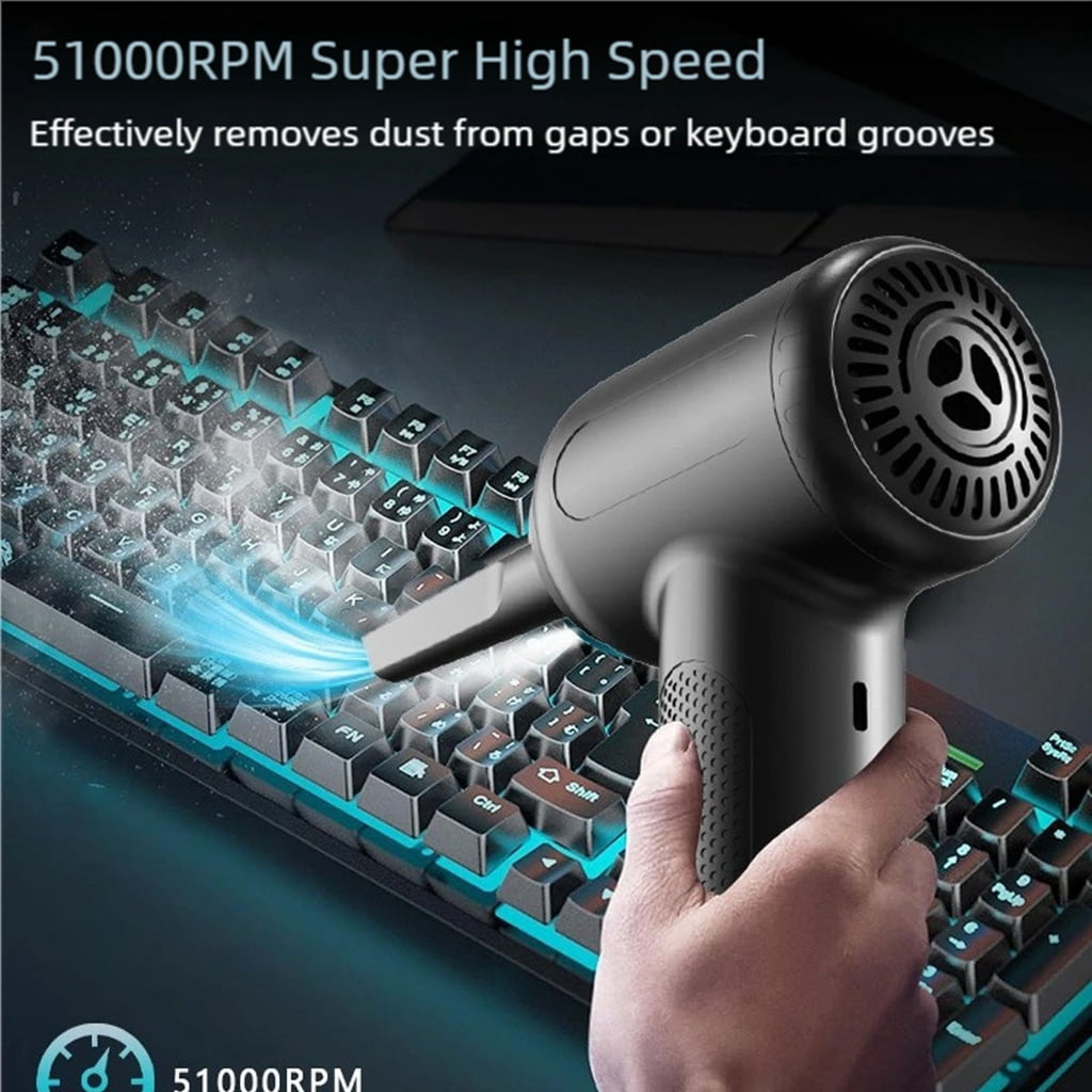MOMOJIA Portable Air Dust CleanerW1re1essOperate Long Last Battery Cordless Air Duster